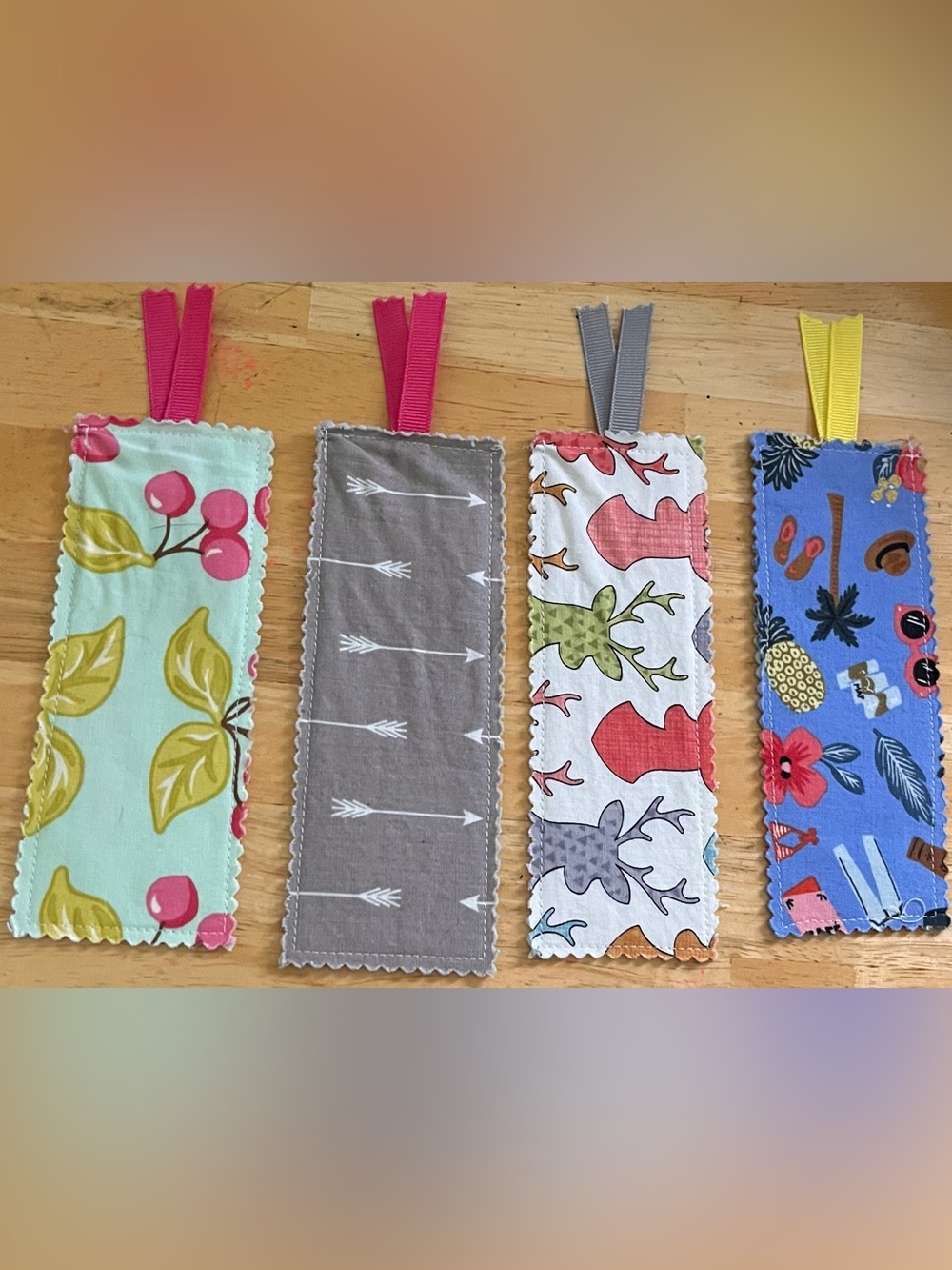 Fabric Homemade Bookmarks